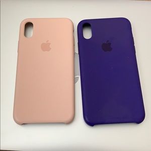 USED- iPhone X Apple Silicone Cases (2)